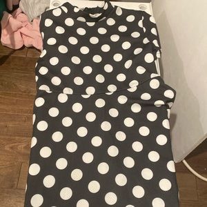 Black polka dot dress